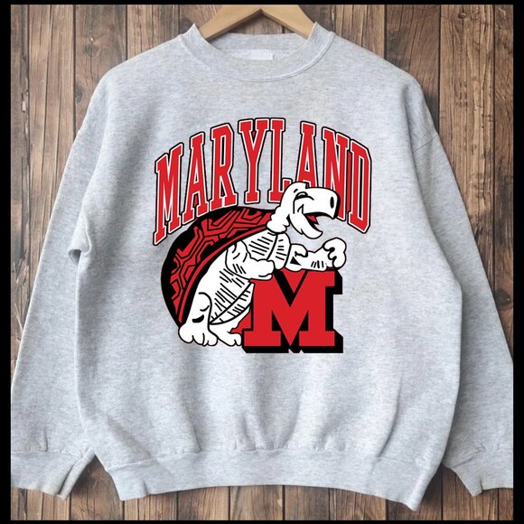Vintage University Of Maryland Terrapins Sweatshirt Football Basketball shirt - Picture 2 of 2